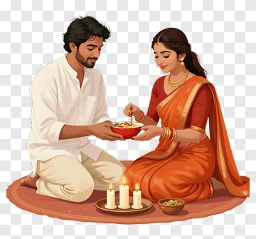 Couple Sharing A Meal On A Festive Evening PNG
