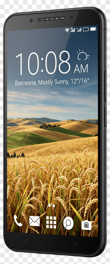 Smartphone Displaying A Scenic Landscape PNG