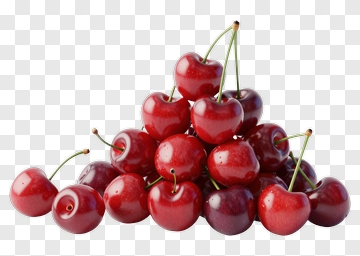 Pyramid Of Fresh Red Cherries PNG