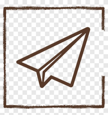 Brown Paper Airplane Icon PNG