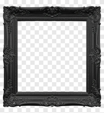 Ornate Black Picture Frame PNG
