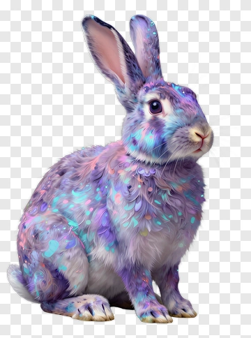 Colorful Rabbit PNG