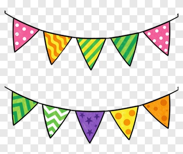 Colorful Party Bunting Flags PNG