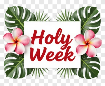 Holy Week Floral Design PNG