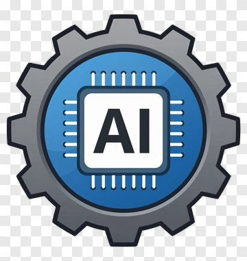 Ai Chip Inside Gear Icon PNG