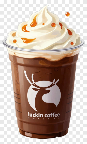 Coffee Cup With Whipped Cream And Caramel Drizzle PNG