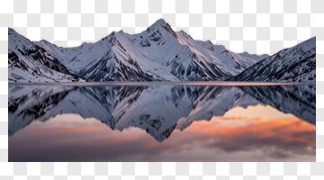 Mountain Landscape Reflected In Water PNG