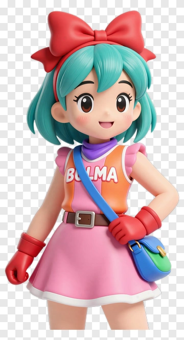 3D Cartoon Character Bulma PNG