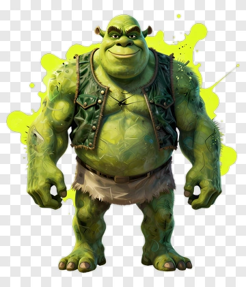 3D Shrek Character PNG