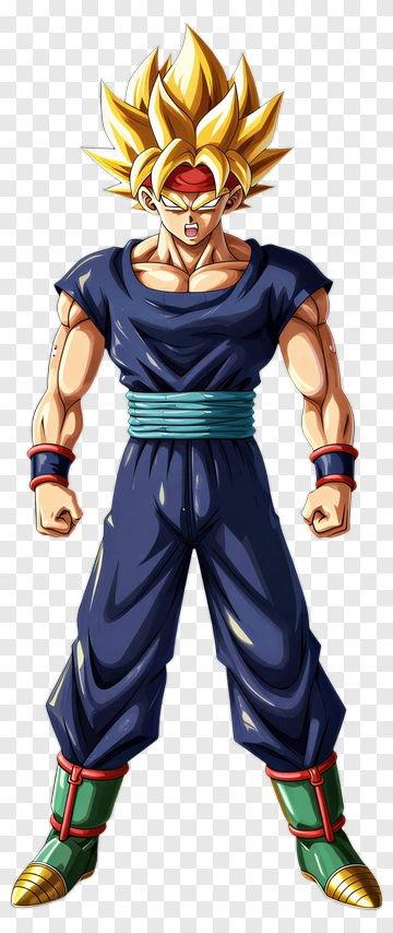 Super Saiyan Character With Spiky Hair PNG