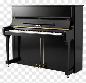 Yamaha Black Upright Piano PNG