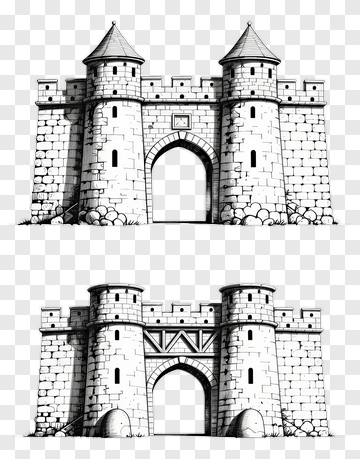 Medieval Castle Illustration PNG