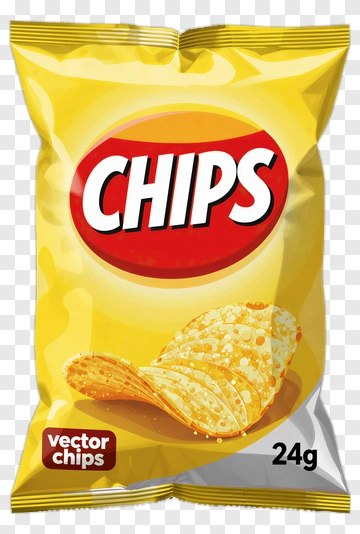 Vector Chips Bag PNG