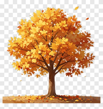 Colorful Autumn Tree PNG