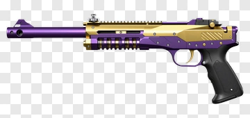 Purple And Gold Handgun PNG