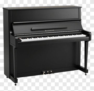 Black Piano With White Keys PNG