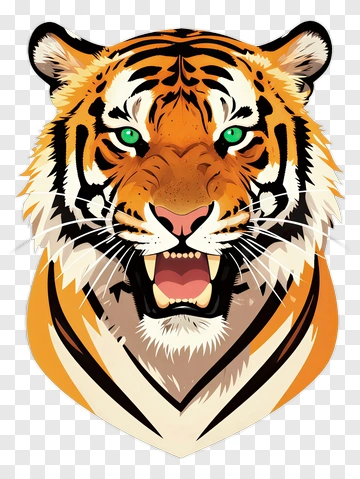 Cartoon Tiger Head PNG