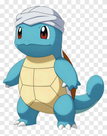Squirtle With Bandage Headband PNG