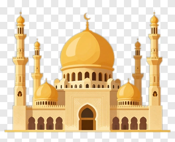 Golden Mosque With Minarets PNG