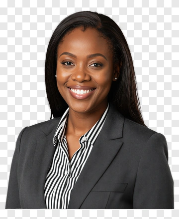 Businesswoman Smiling In Professional Attire PNG