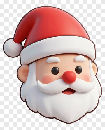 Cartoon Santa Claus Head PNG