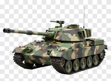 Military Tank With Camouflage Design PNG