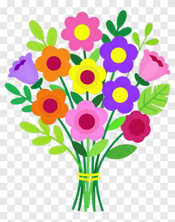 Colorful Flower Bouquet PNG