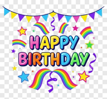Happy Birthday Celebration Graphic PNG