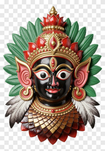 Colorful Indian Decorative Mask PNG