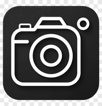 Camera Icon On Black Background PNG