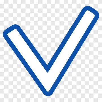 Blue Check Mark Symbol PNG