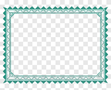 Decorative Frame With Zigzag Edges PNG