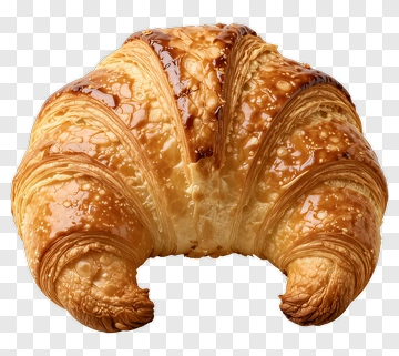 Golden Croissant PNG