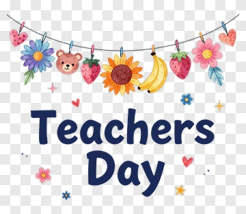 Teachers Day Celebration Banner PNG