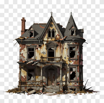 Abandoned Victorian House PNG
