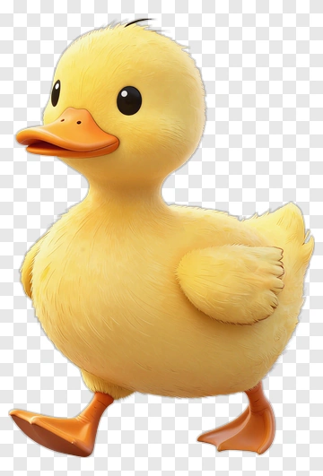 Cartoon Duck Walking PNG