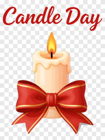 Candle Day Celebration With Decorative Candle PNG