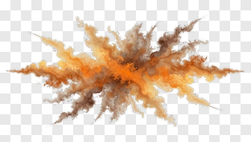 Abstract Explosion Of Orange And Brown Smoke PNG
