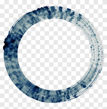 Blue Circular Brush Stroke PNG