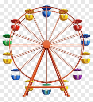 Colorful Ferris Wheel PNG