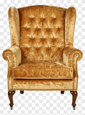 Vintage Velvet Armchair PNG