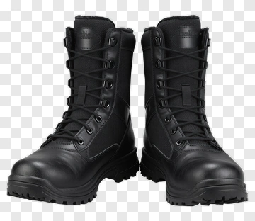 Black Tactical Boots PNG