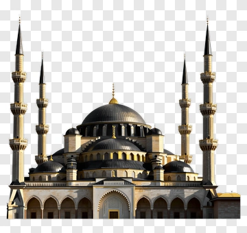 Architectural Mosque With Minarets PNG