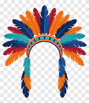 Colorful Feather Headdress PNG