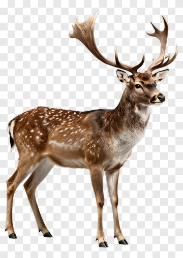 Realistic Deer With Antlers PNG