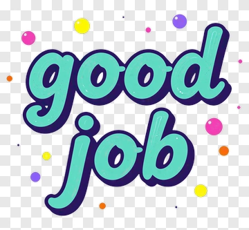 Good Job Graphic With Colorful Dots PNG