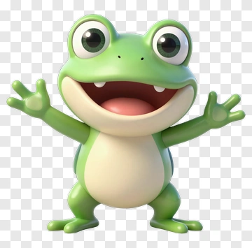 Cartoon Frog With Open Arms PNG