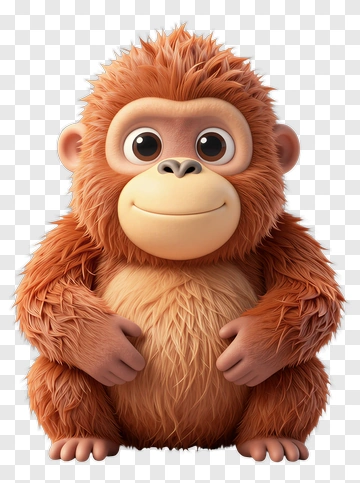 Cartoon Monkey Smiling PNG
