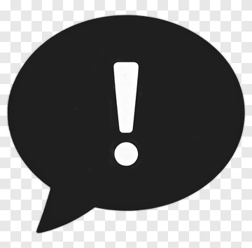 Black Speech Bubble With Exclamation Mark PNG