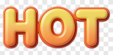 Colorful Hot Text PNG